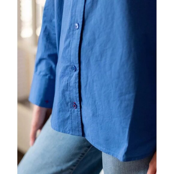 Voyageur By Mersea Brontë Relaxed Button Up Shirt Top Oversized Cotton L - Picture 4 of 10